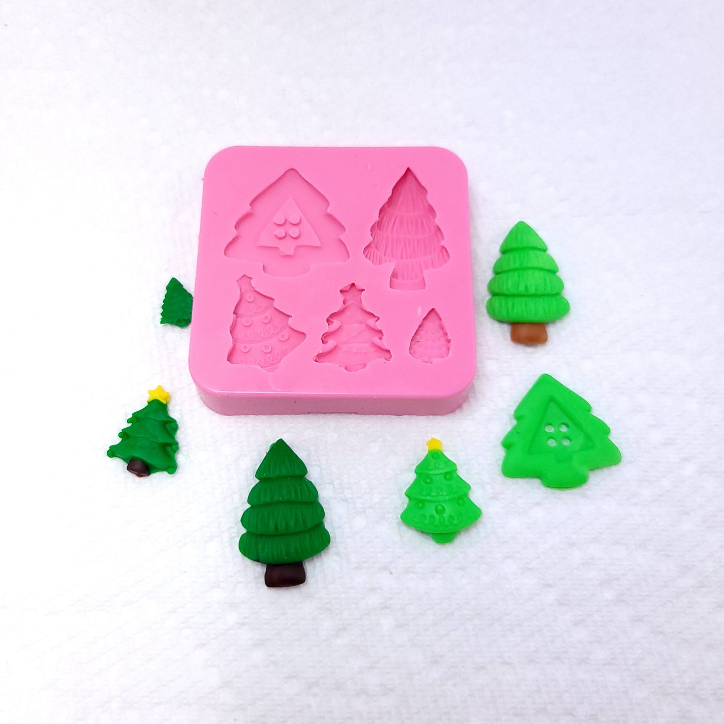 Mini Christmas Trees Multi-Project Silicone Mold for Crafts Fondant Resin MS694