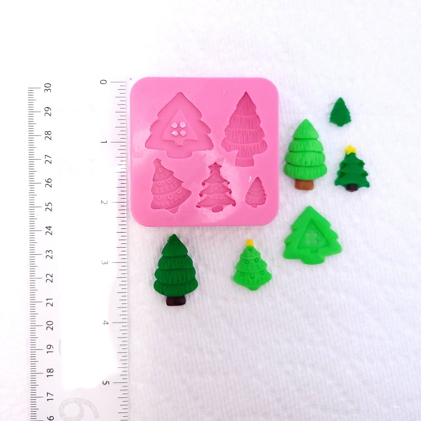 Mini Christmas Trees Multi-Project Silicone Mold for Crafts Fondant Resin MS694