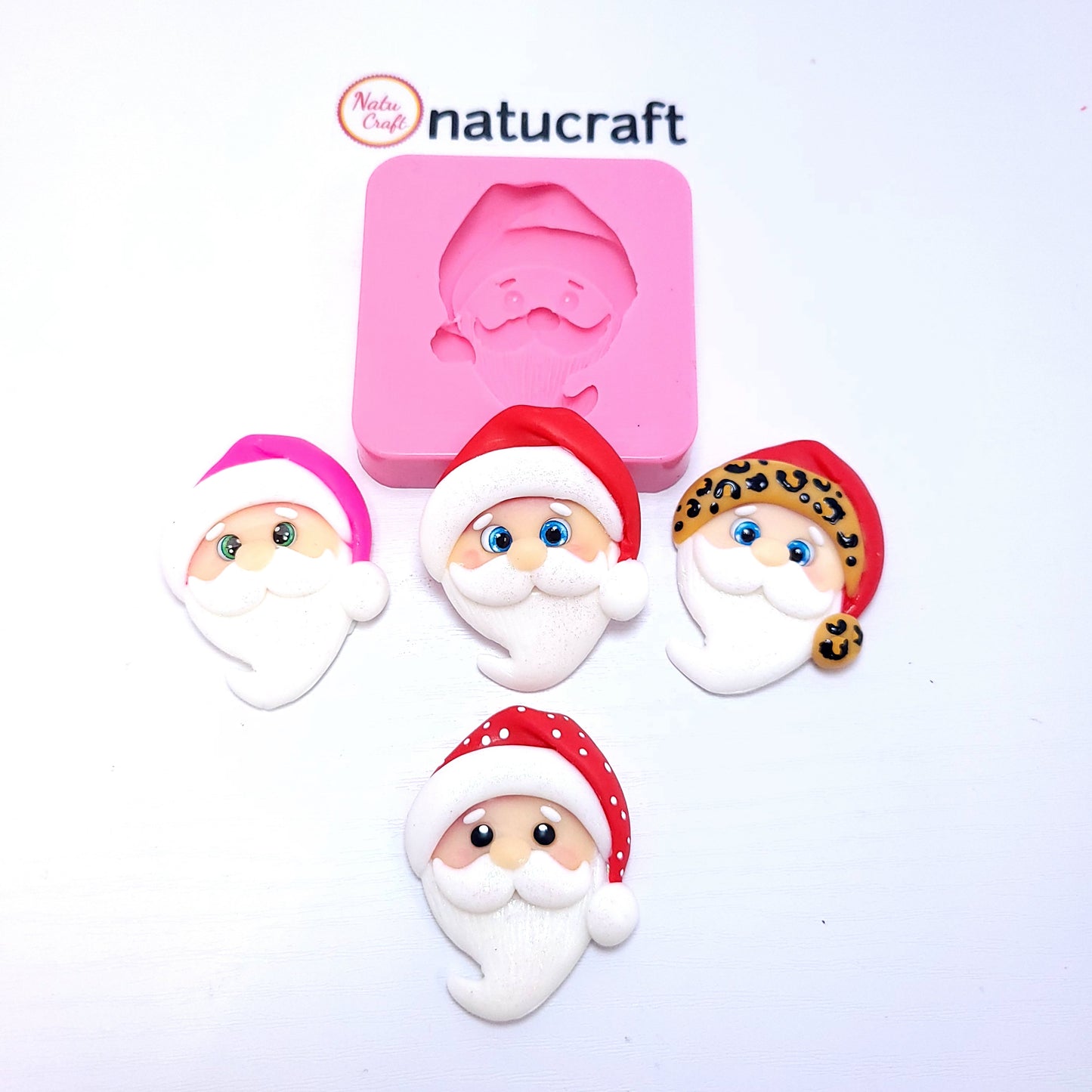 Santa Face Silicone Mold for Fondant Resin Clay Jewelry Cupcake Decorations