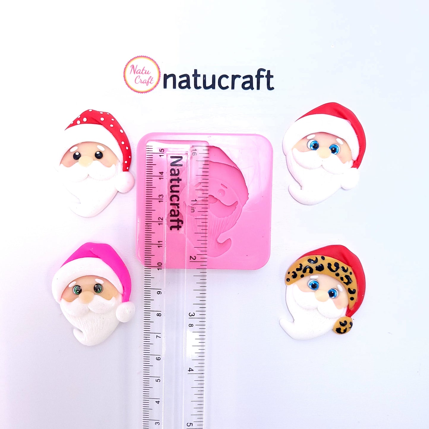Santa Face Silicone Mold for Fondant Resin Clay Jewelry Cupcake Decorations