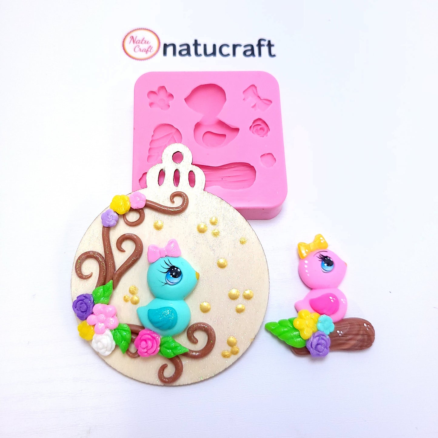 Spring Bird Multi-Project Silicone Mold for Fondant Resin Clay Crafts MS693