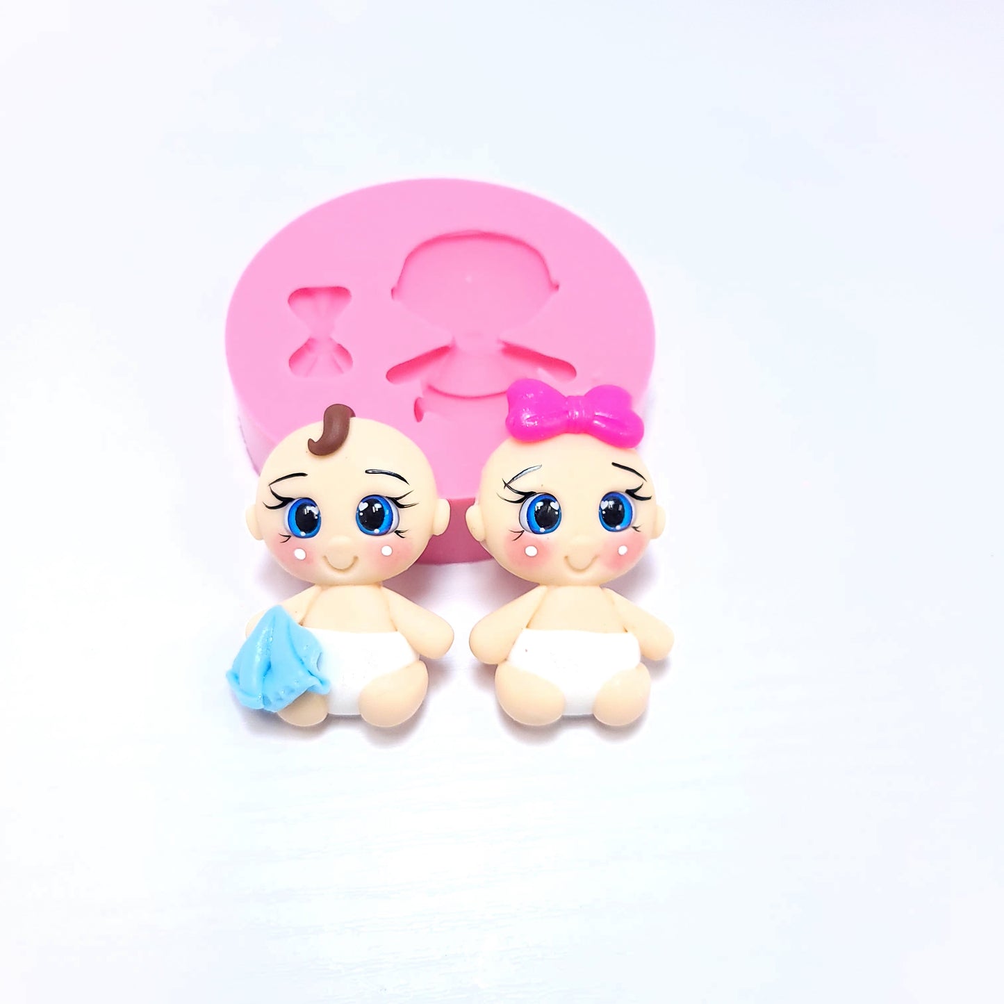 Baby Boy Girl Multi-Project Silicone Mold for Fondant, Resin, Clay, Jewelry Crafts