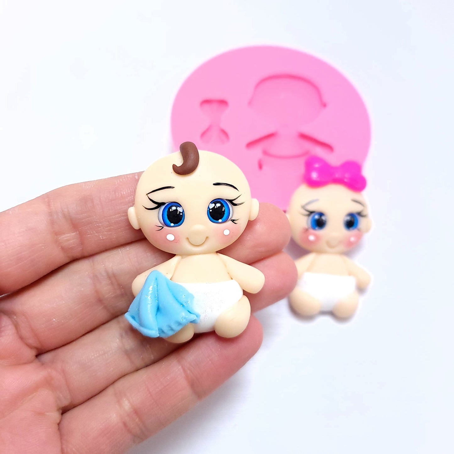 Baby Boy Girl Multi-Project Silicone Mold for Fondant, Resin, Clay, Jewelry Crafts