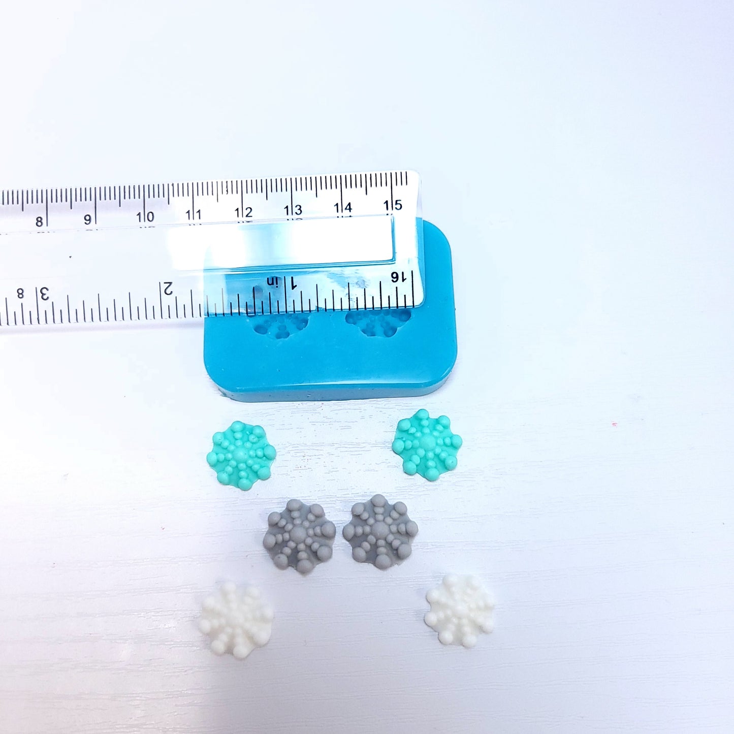 Snowflake Charms Mini Silicone Mold for Earrings Fondant Resin Clay Crafts MS727
