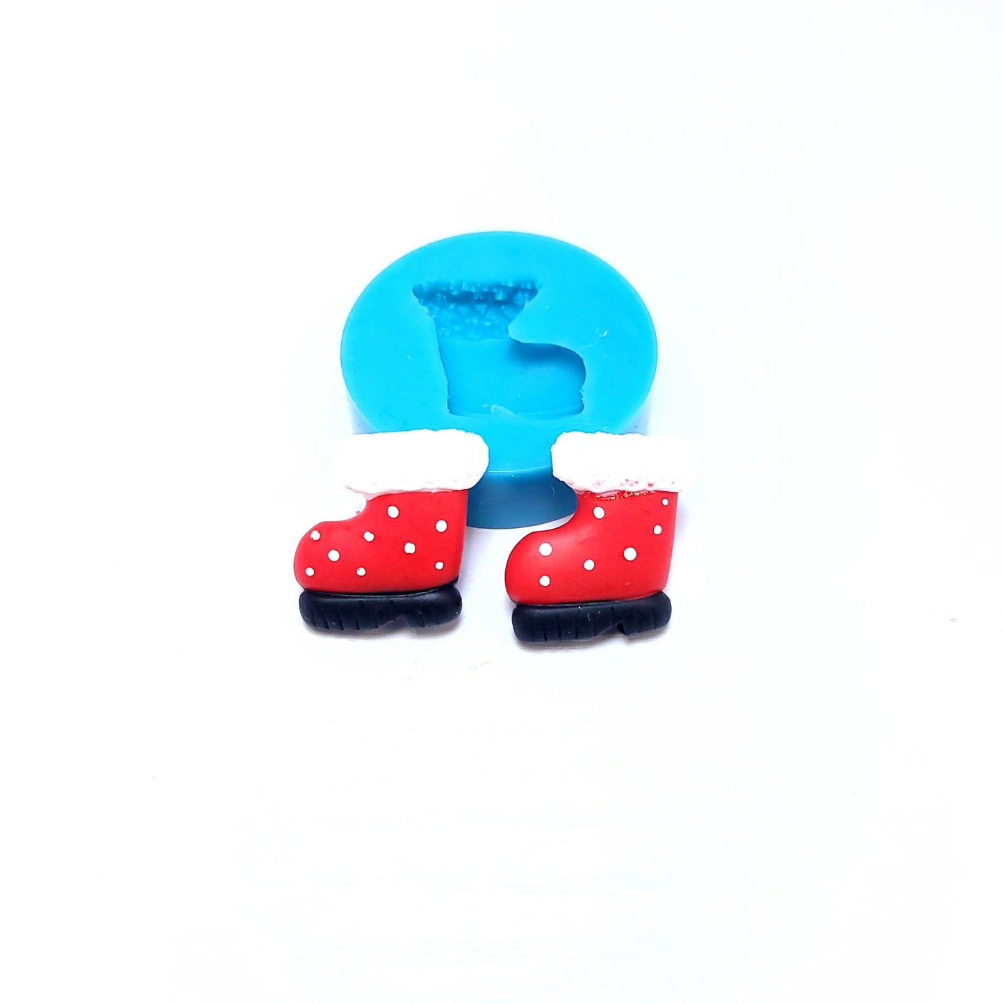 Christmas Boots Earrings Charms Miniatures Silicone Mold for Fondant Resin MS730