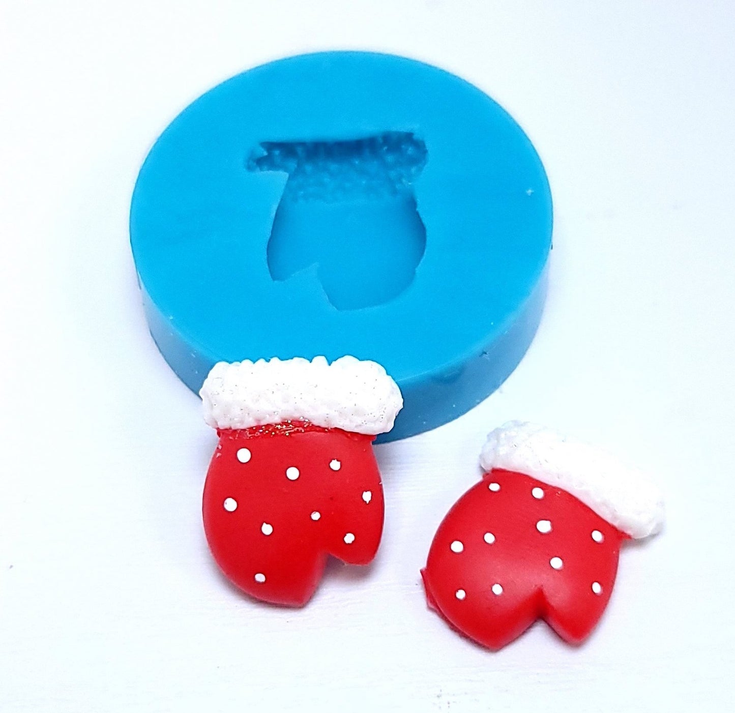 Christmas Mittens Charms Earrings Miniatures Silicone Mold for Fondant Resin Clay MS731
