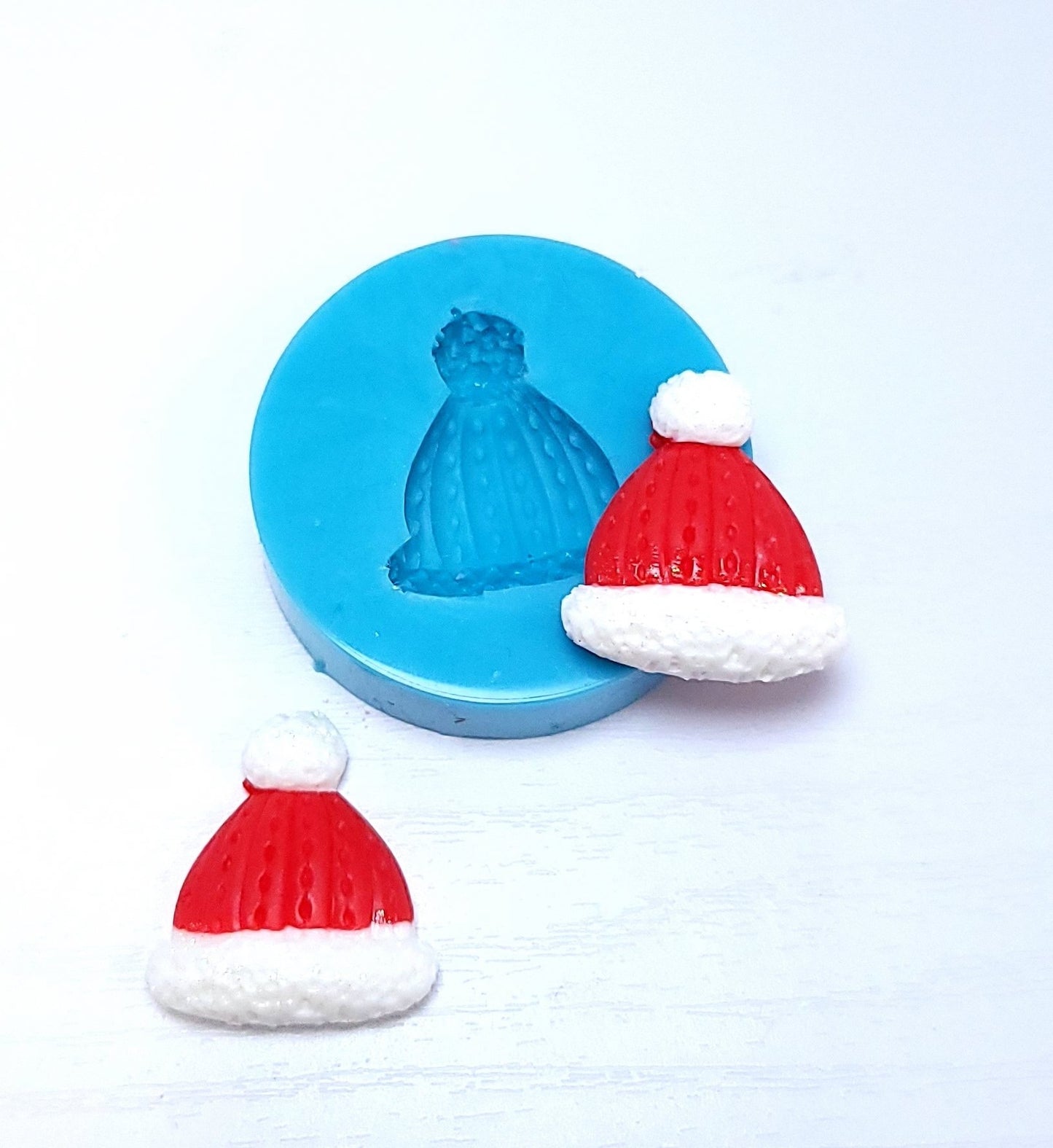 Christmas Knit Hat Earrings Charms Miniatures Silicone Mold for Fondant Resin MS733