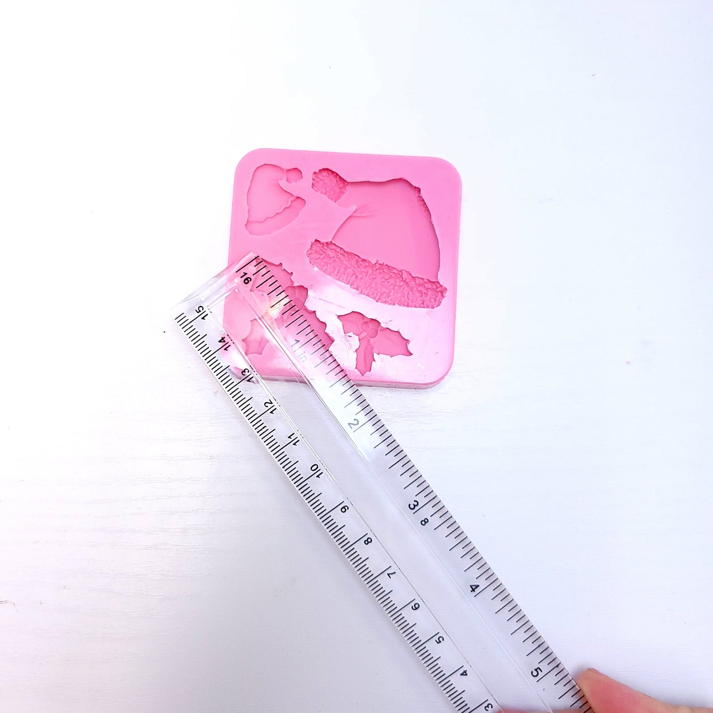 Christmas Santa Hat and Holly Silicone Mold for Fondant Resin Clay Crafts