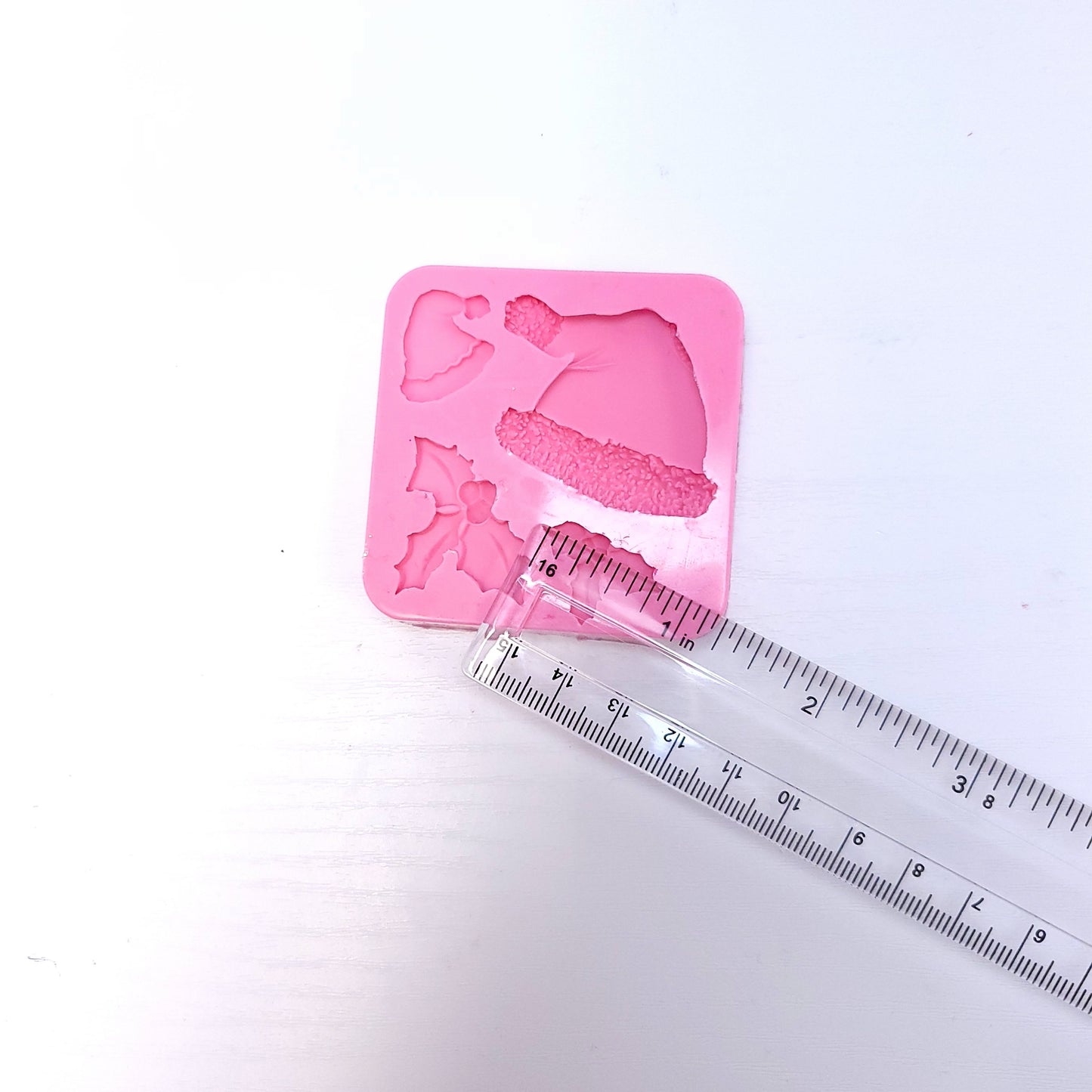 Christmas Santa Hat and Holly Silicone Mold for Fondant Resin Clay Crafts