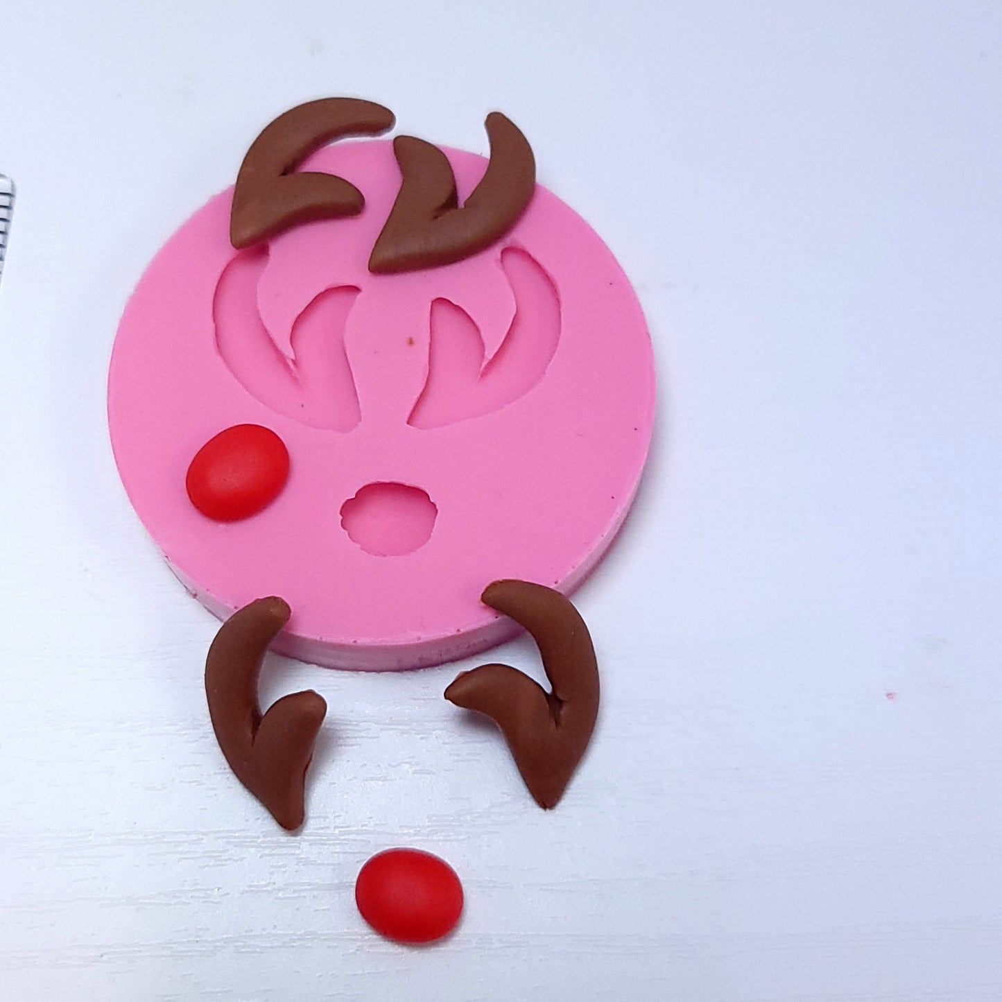 Reindeer Nose Antler Multi-Project Silicone Mold for Fondant Resin Clay Crafts
