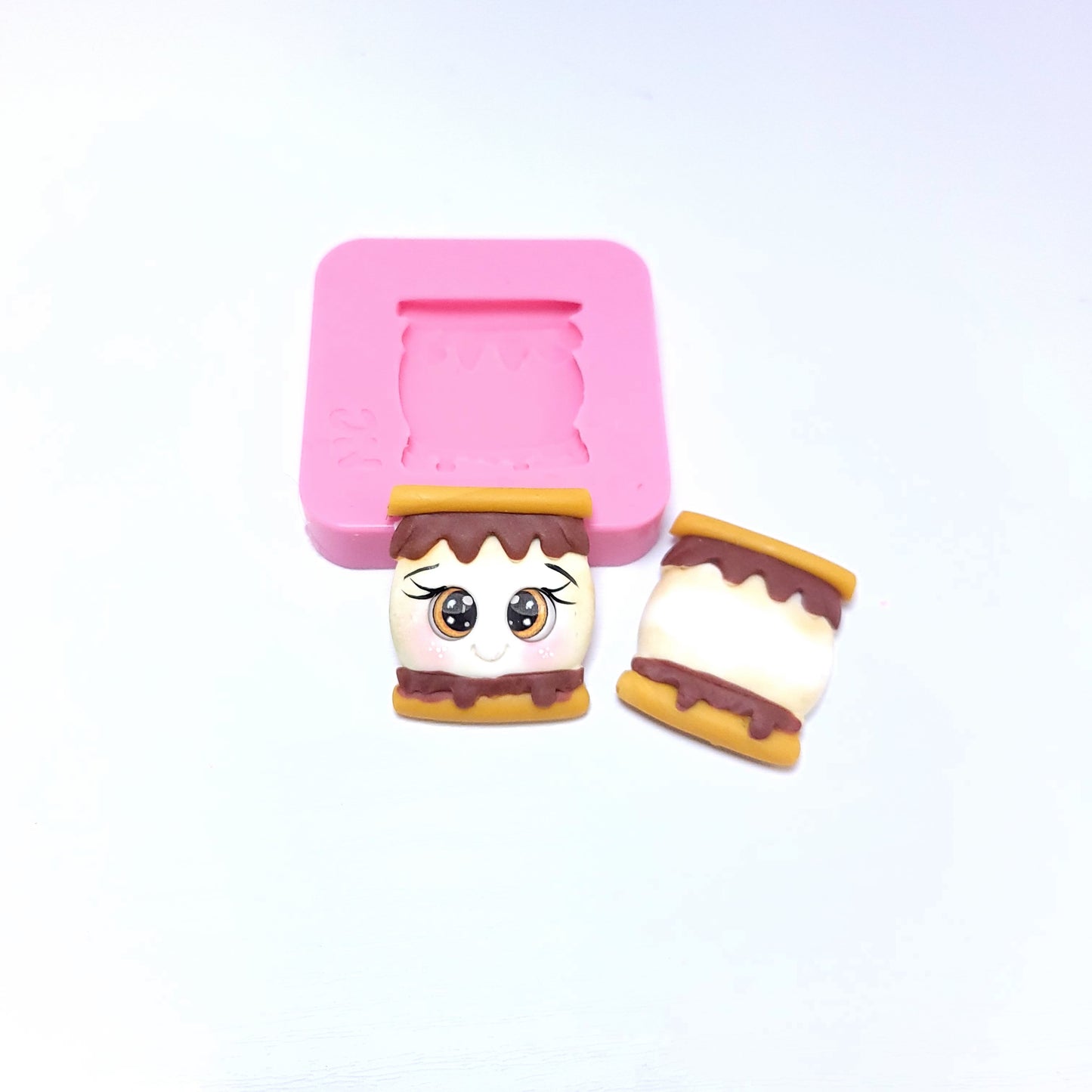 Cute Smores Miniature Silicone Mold for Cake Resin Clay Fondant Crafts