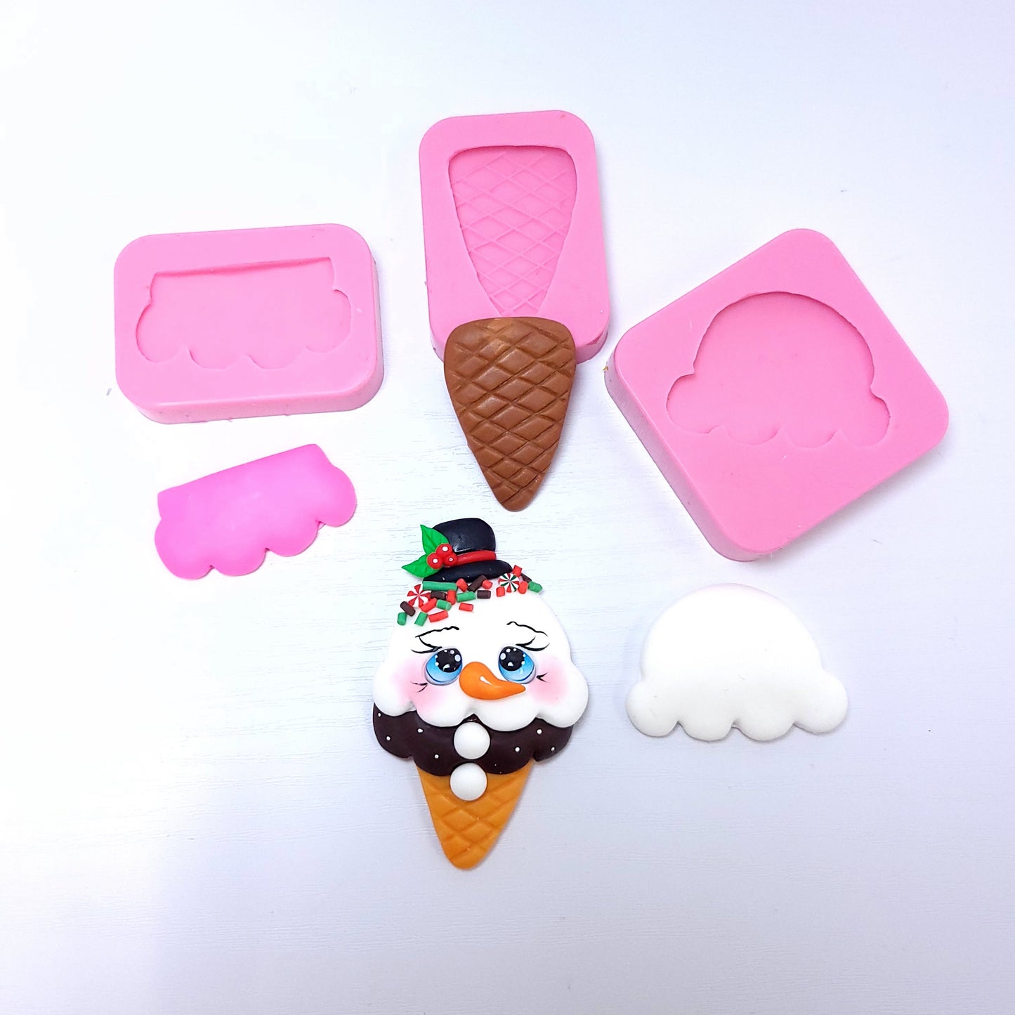 Cupcakes Ice Cream Cone Sweet Silicone Mold Bundle 7 | Multi-Project MS763