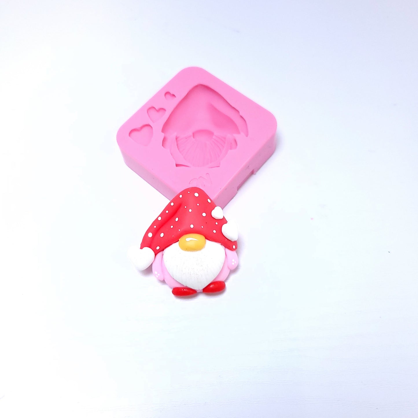 Valentine Gnome Silicone Mold for Cake Toppers Resin Clay Fondant Crafts