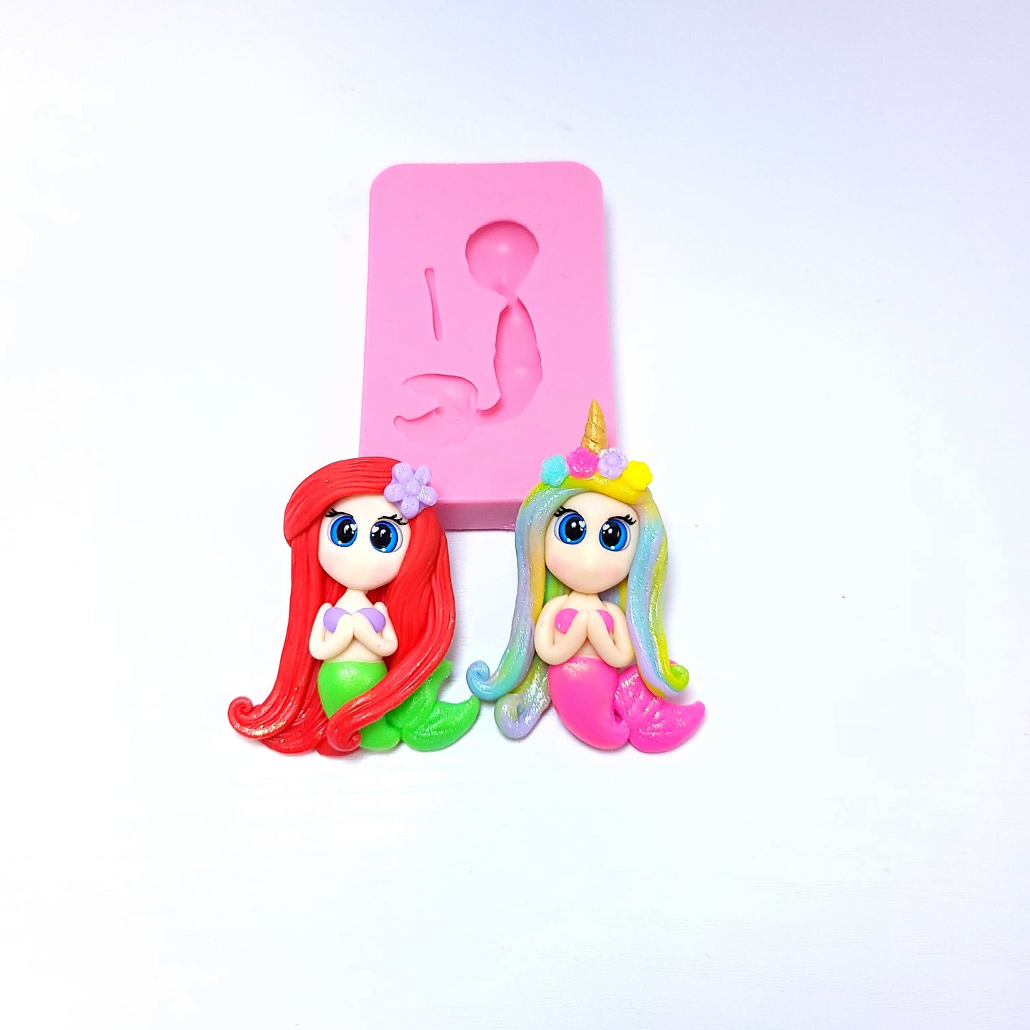 Cute Mermaid Multi-Project Silicone Mold for Fondant Resin Clay Crafts MS721