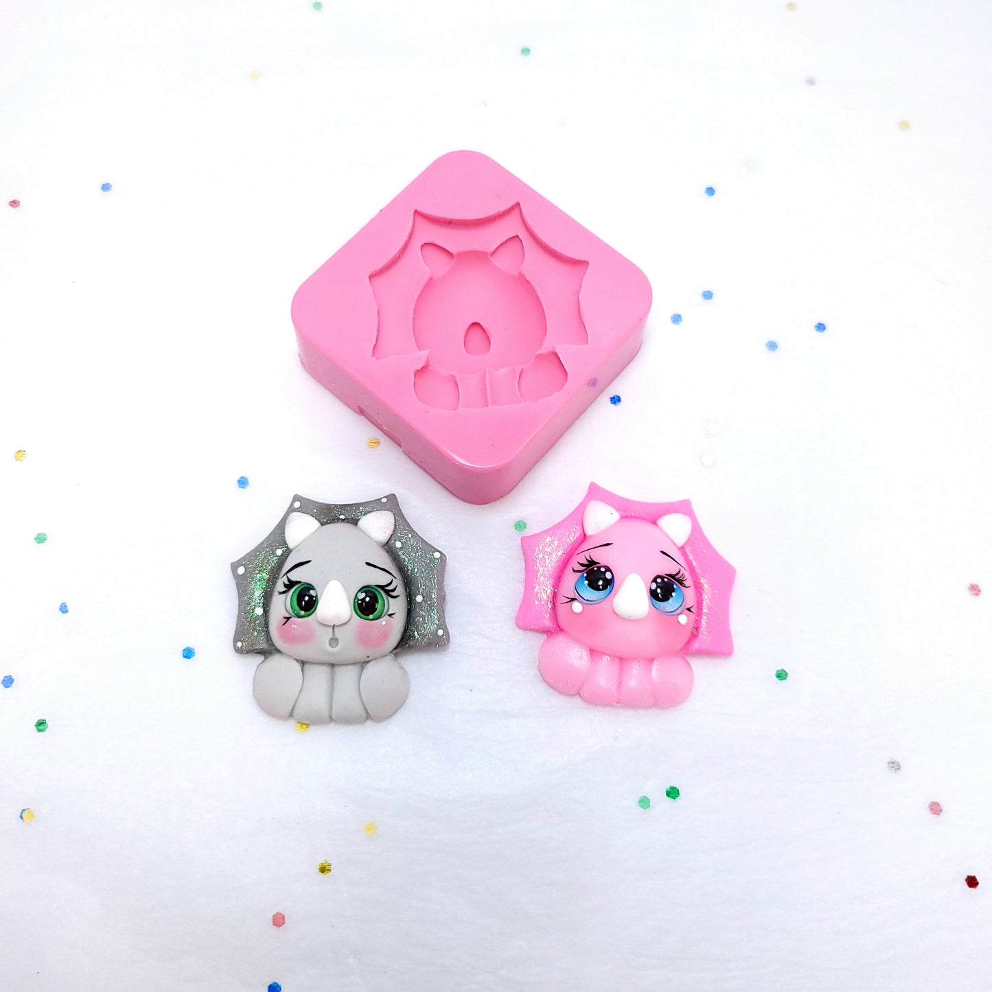 Baby Dino Triceratops Multi Project Silicone Mold MS769