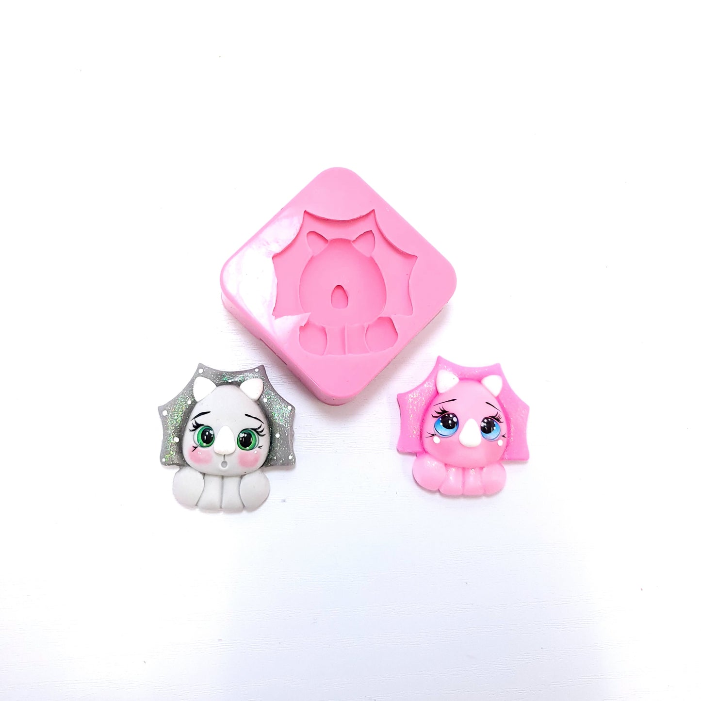 Baby Dino Triceratops Multi Project Silicone Mold MS769