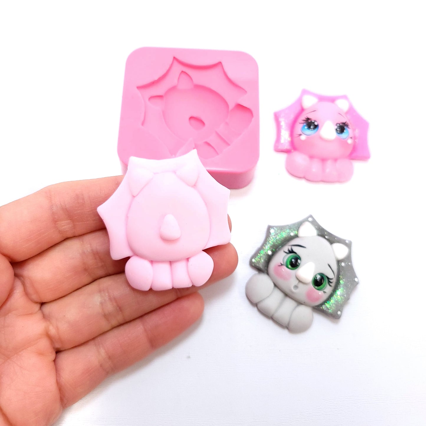 Baby Dino Triceratops Multi Project Silicone Mold MS769