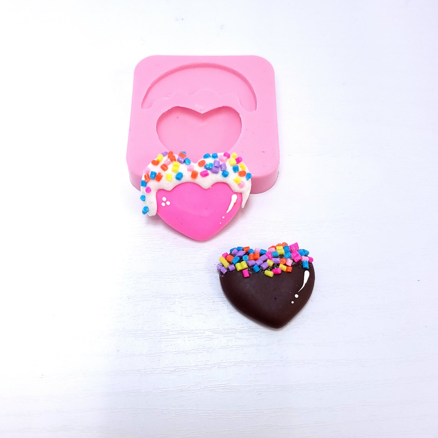 Donut Heart Candy Silicone Mold for Cake Resin and Clay Crafts