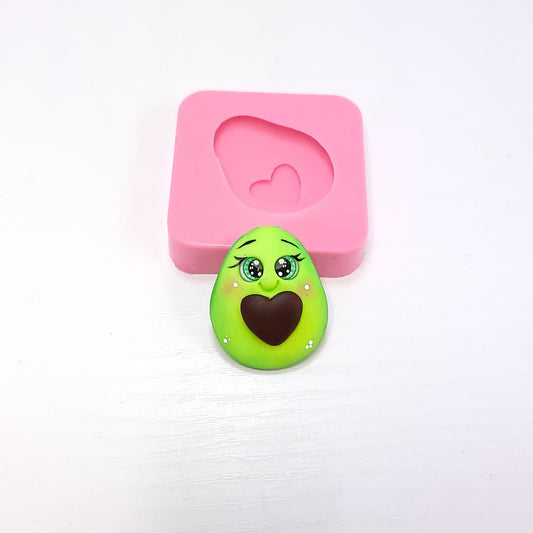 Avocado Model A Silicone Mold Miniature Cake Resin Clay Jewelry MS784