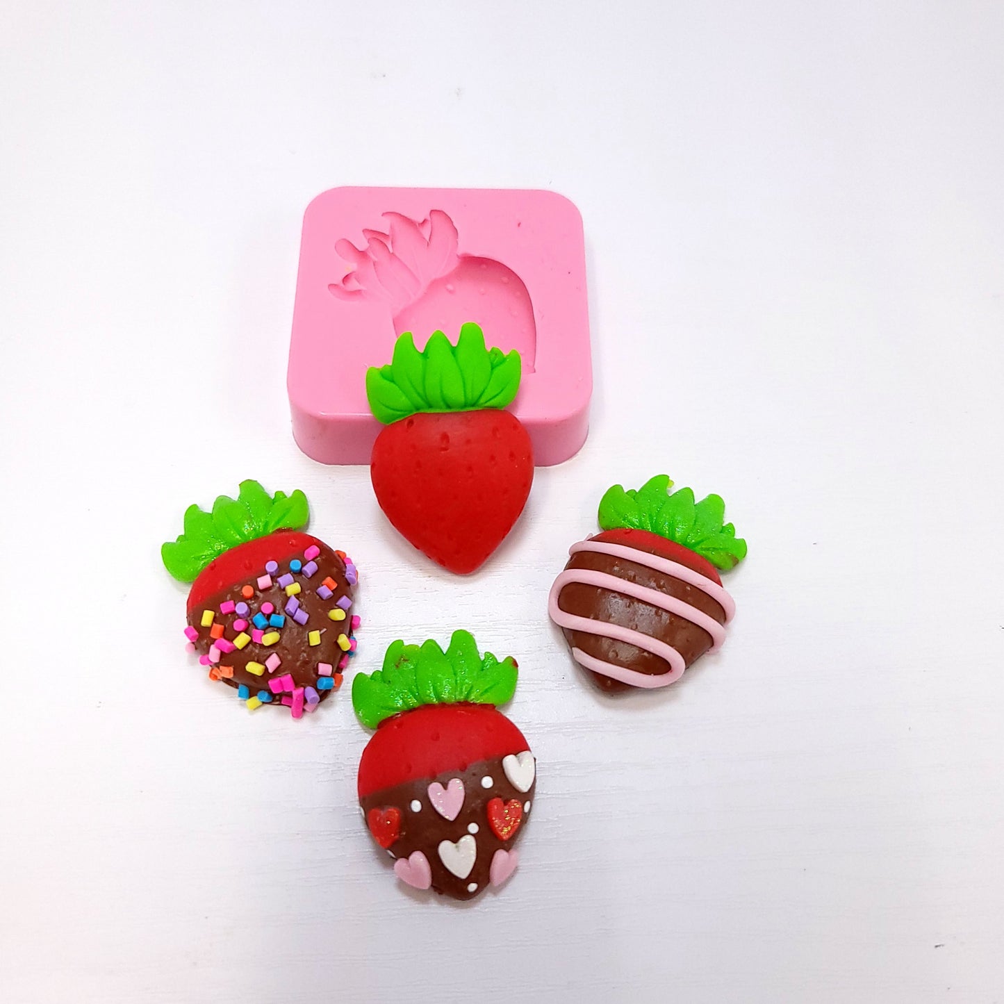 Strawberry Chocolate Berry Multi Project Silicone Mold MS786 for Cake Resin Clay Crafts