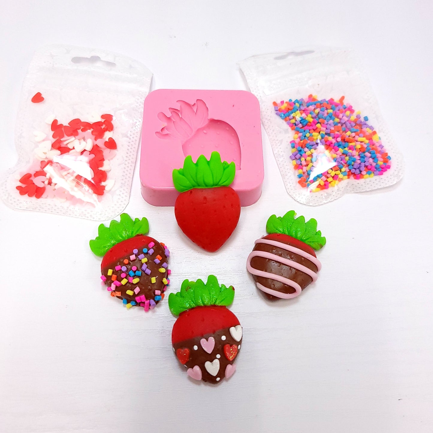 Strawberry Chocolate Berry Multi Project Silicone Mold MS786 for Cake Resin Clay Crafts