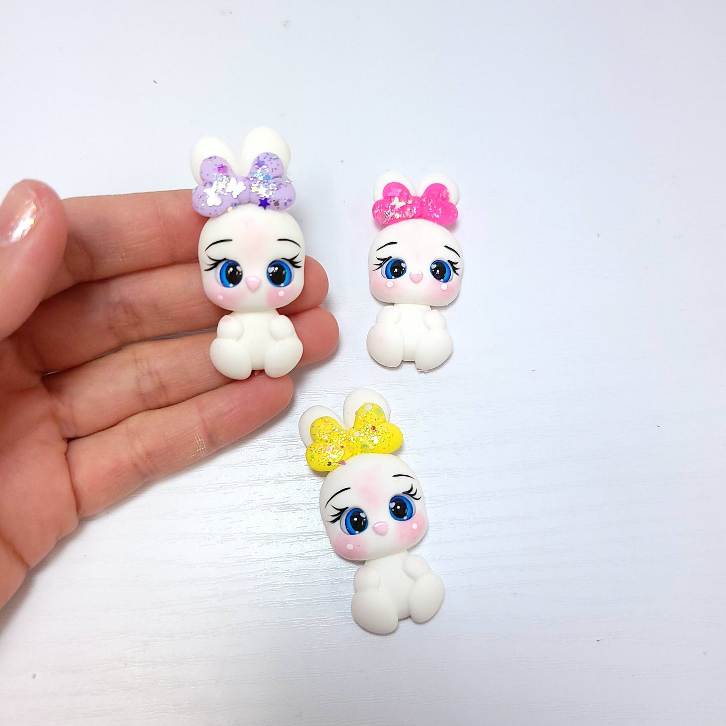 Cute Bunny Easter Silicone Mold Miniatures for Fondant Resin Clay MS820