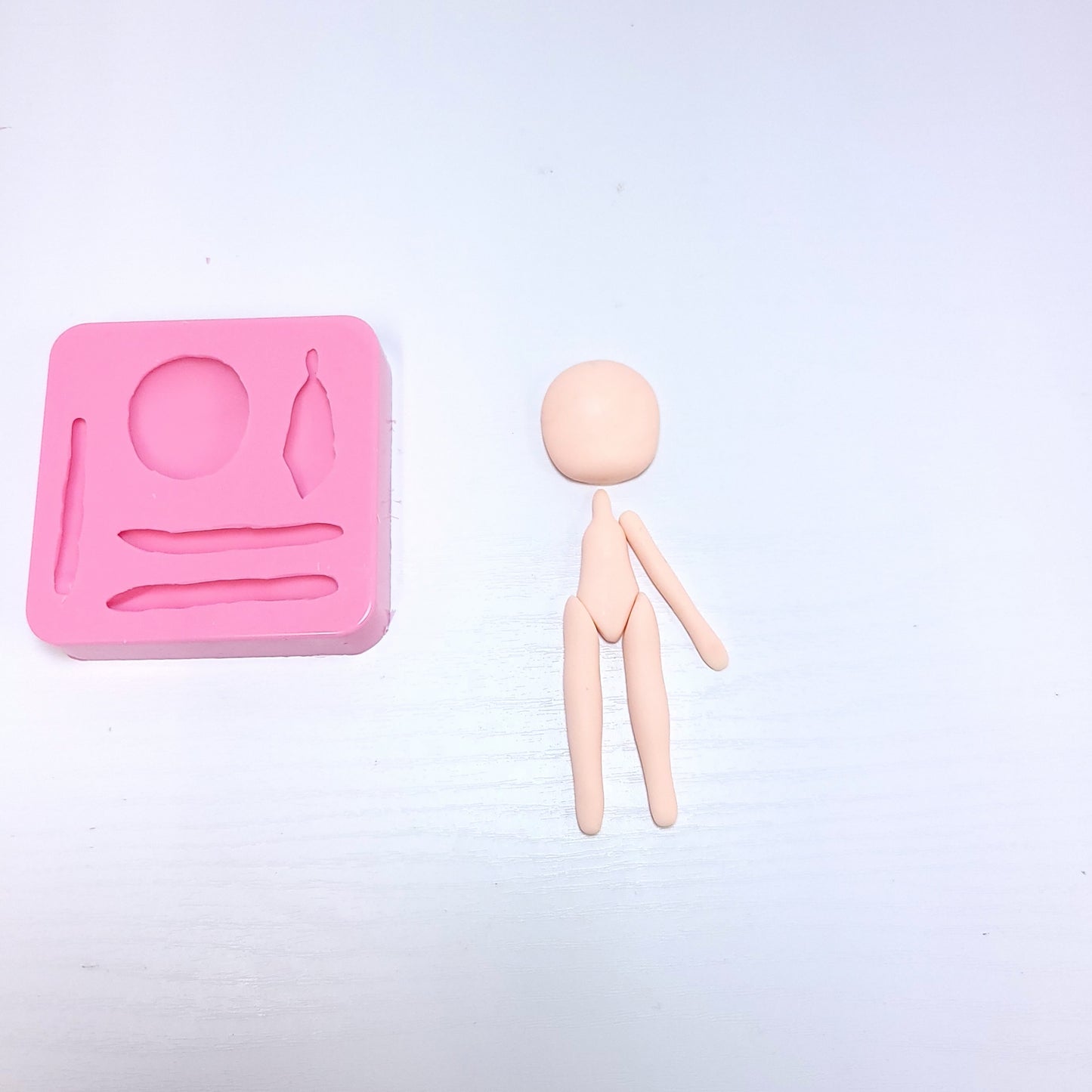 Doll Complete Body Silicone Mold for Cake Resin Clay Miniatures MS800