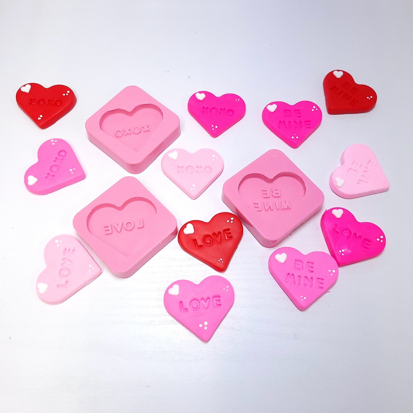 Conversation Hearts XOXO Love Be Mine Multi Project Silicone Mold MS814