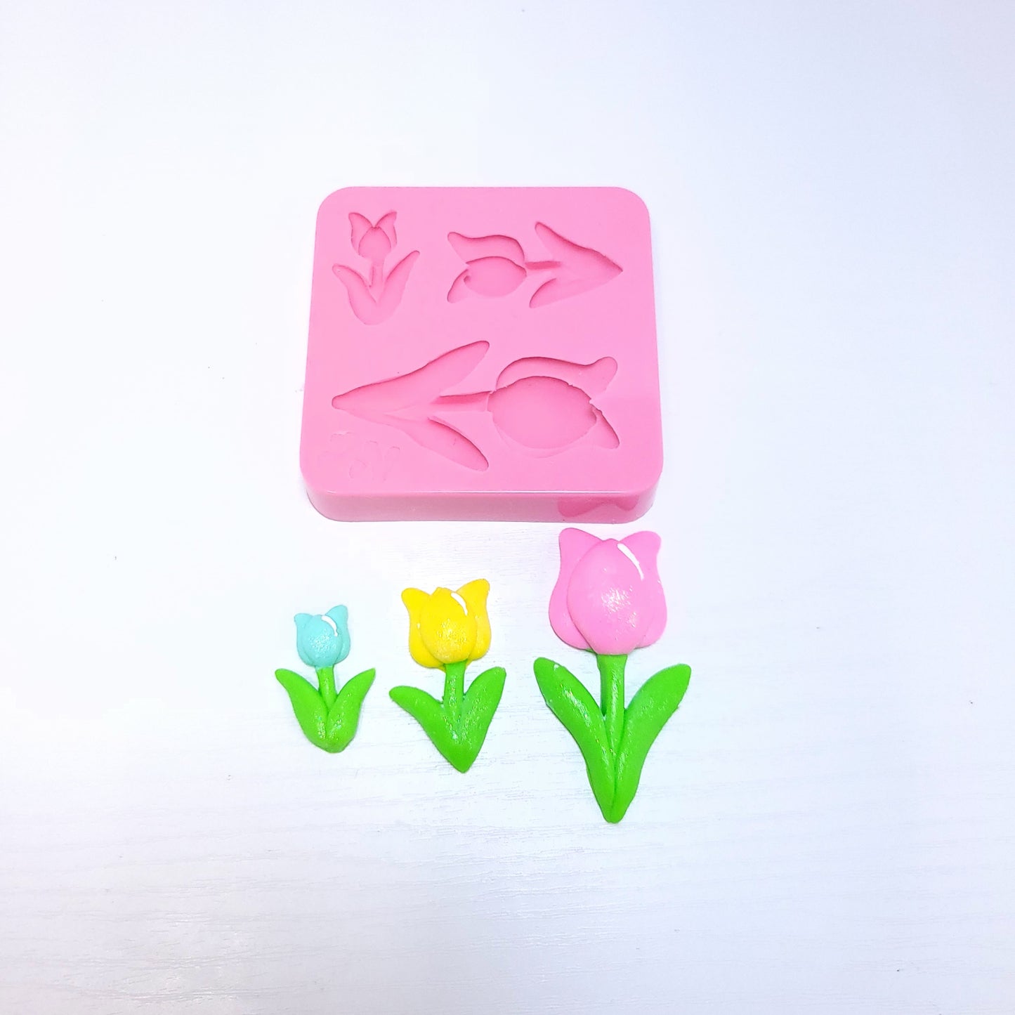 Tulip Flowers Silicone Mold Three Sizes for Cake Decorating Resin Clay Fondant Crafts
