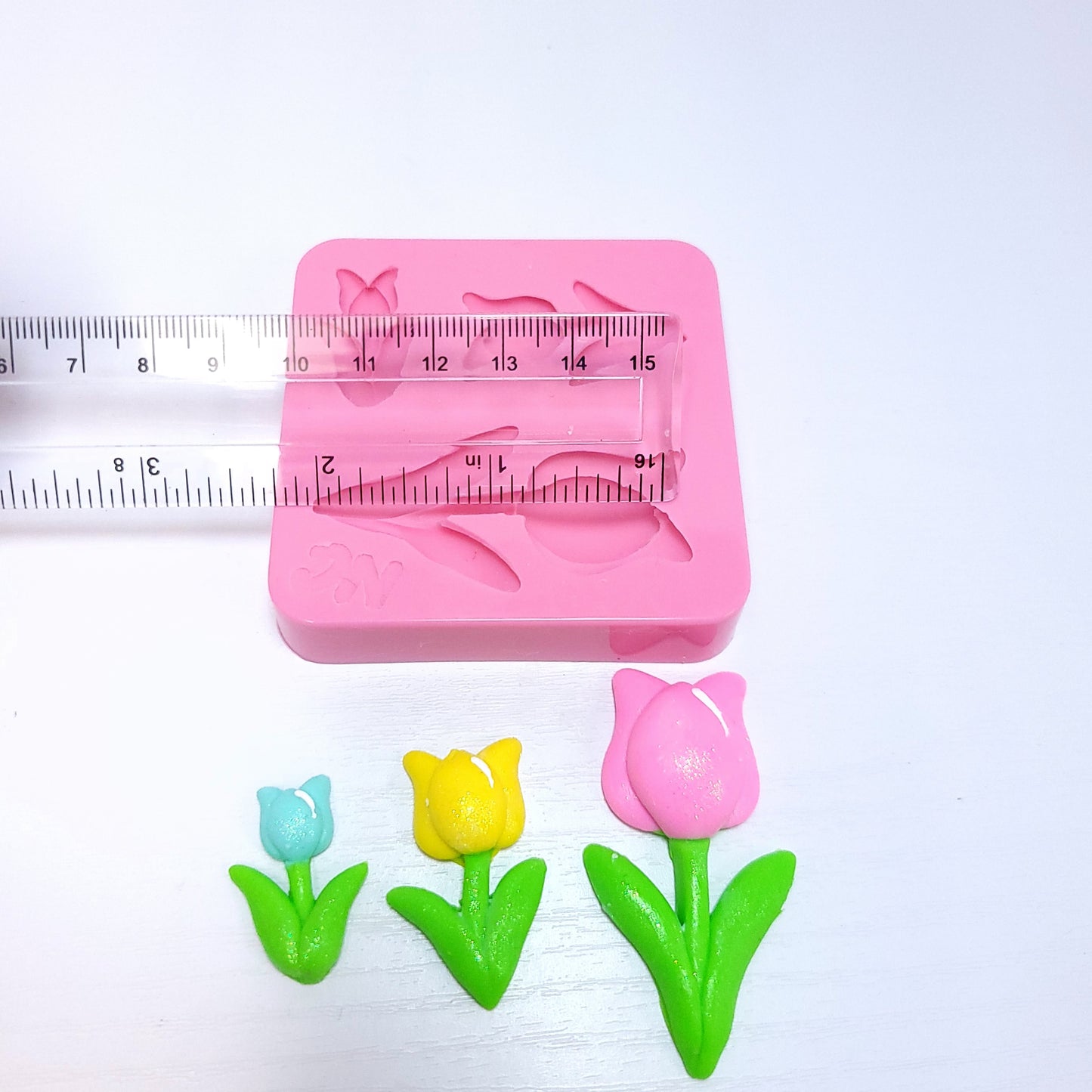 Tulip Flowers Silicone Mold Three Sizes for Cake Decorating Resin Clay Fondant Crafts