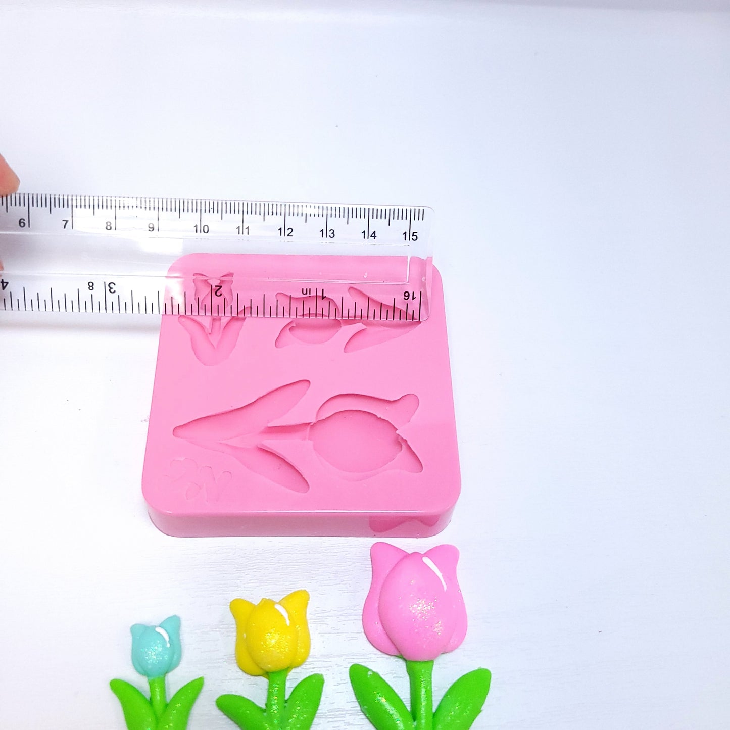 Tulip Flowers Silicone Mold Three Sizes for Cake Decorating Resin Clay Fondant Crafts