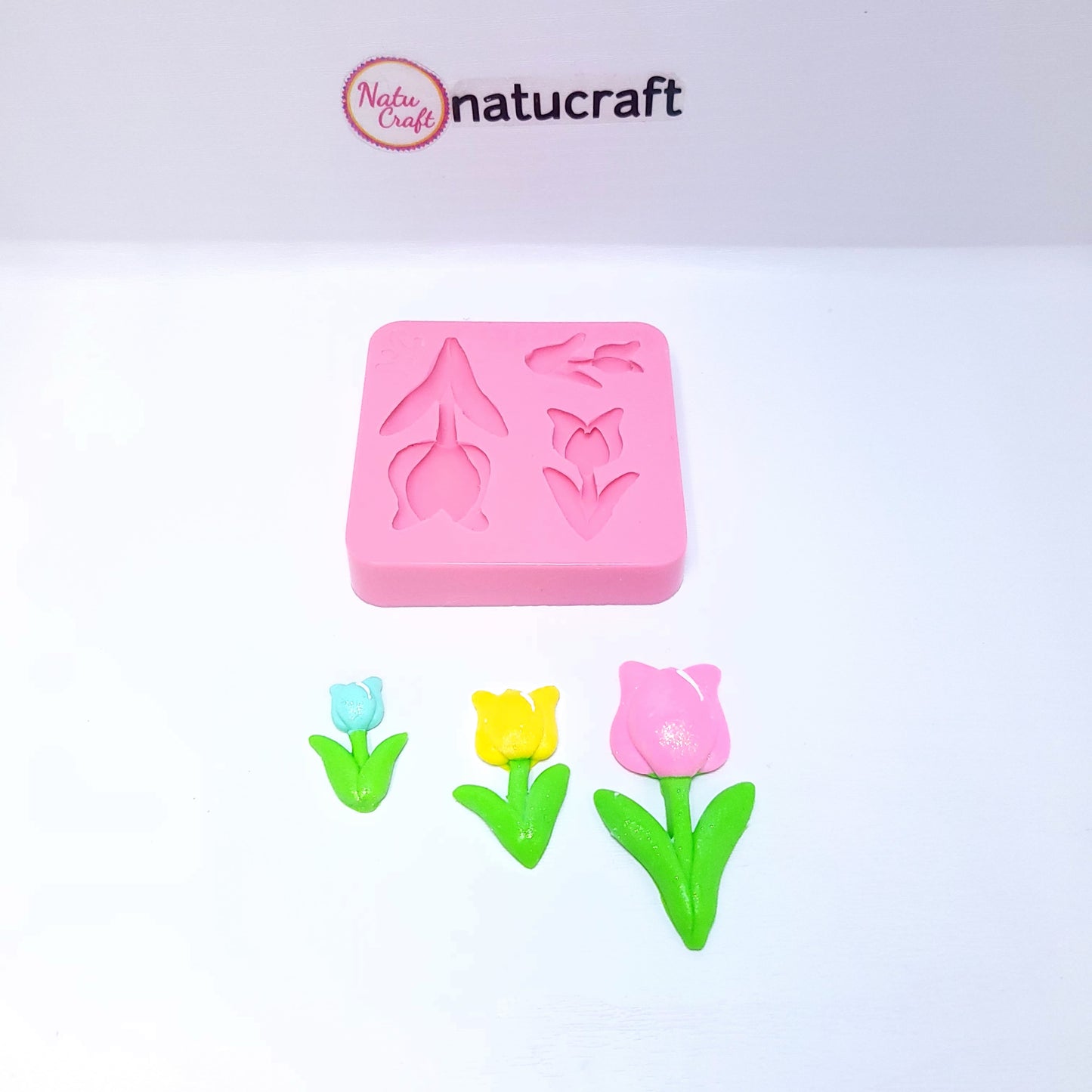 Tulip Flowers Silicone Mold Three Sizes for Cake Decorating Resin Clay Fondant Crafts