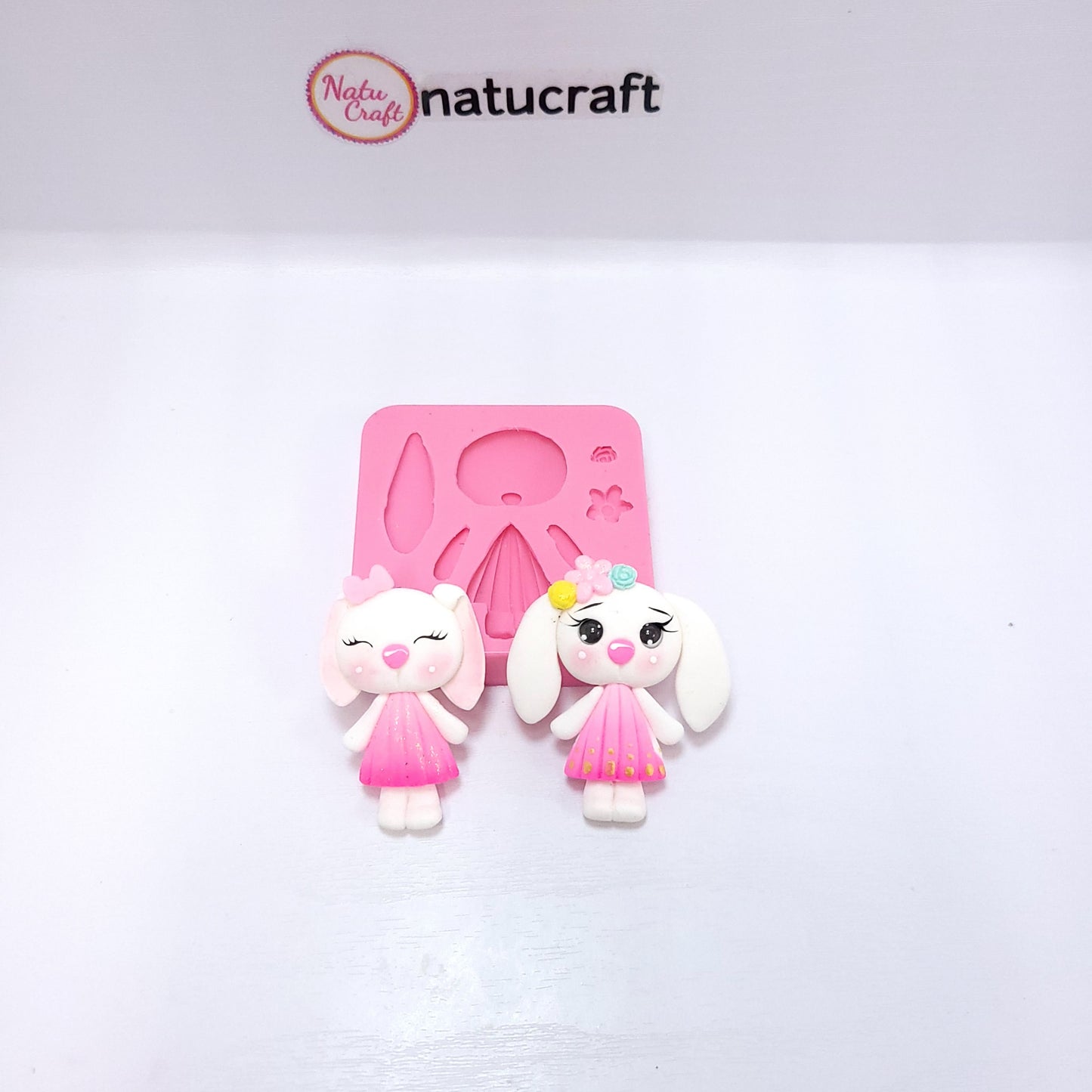 Bunny Dress Easter Miniature Silicone Mold for Cake Decorating Resin Clay Jewelry