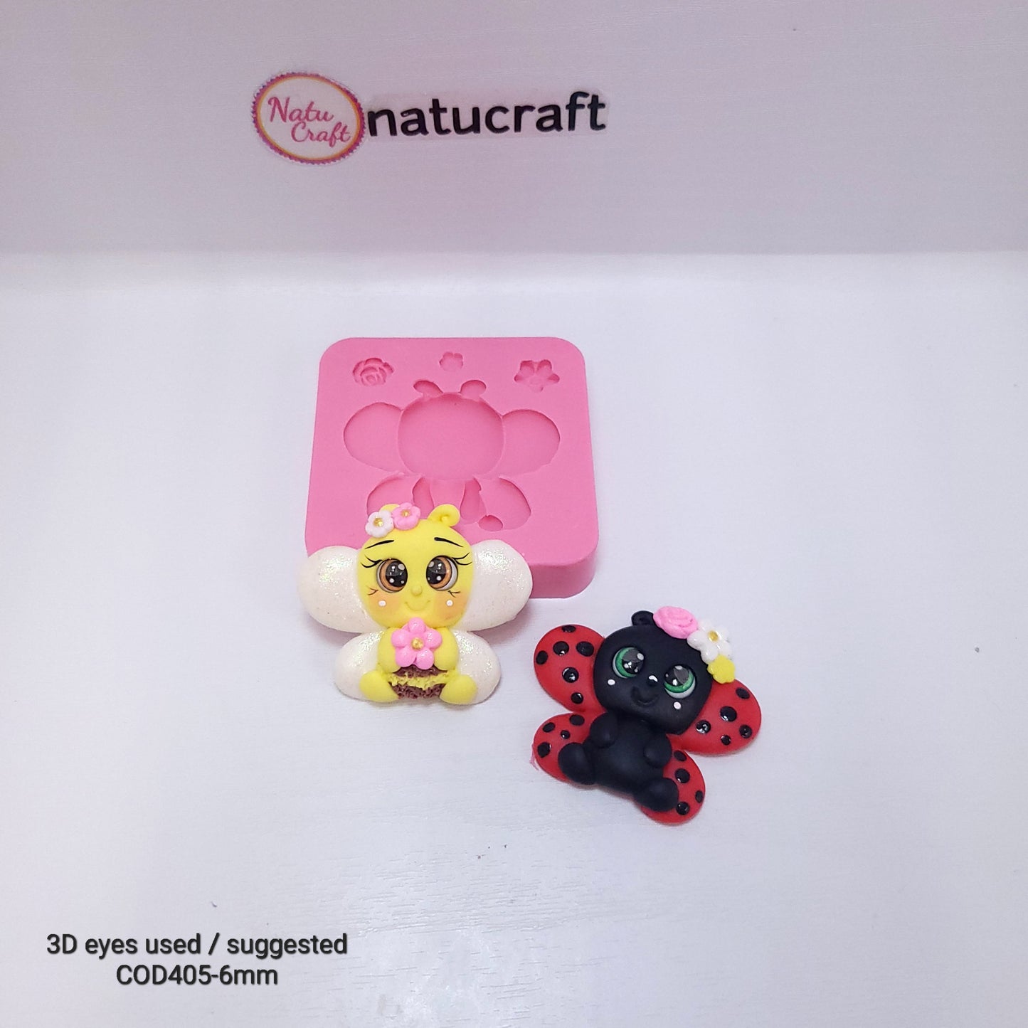 Cute Bee and Ladybug Silicone Mold for Easter Cake Resin Miniatures