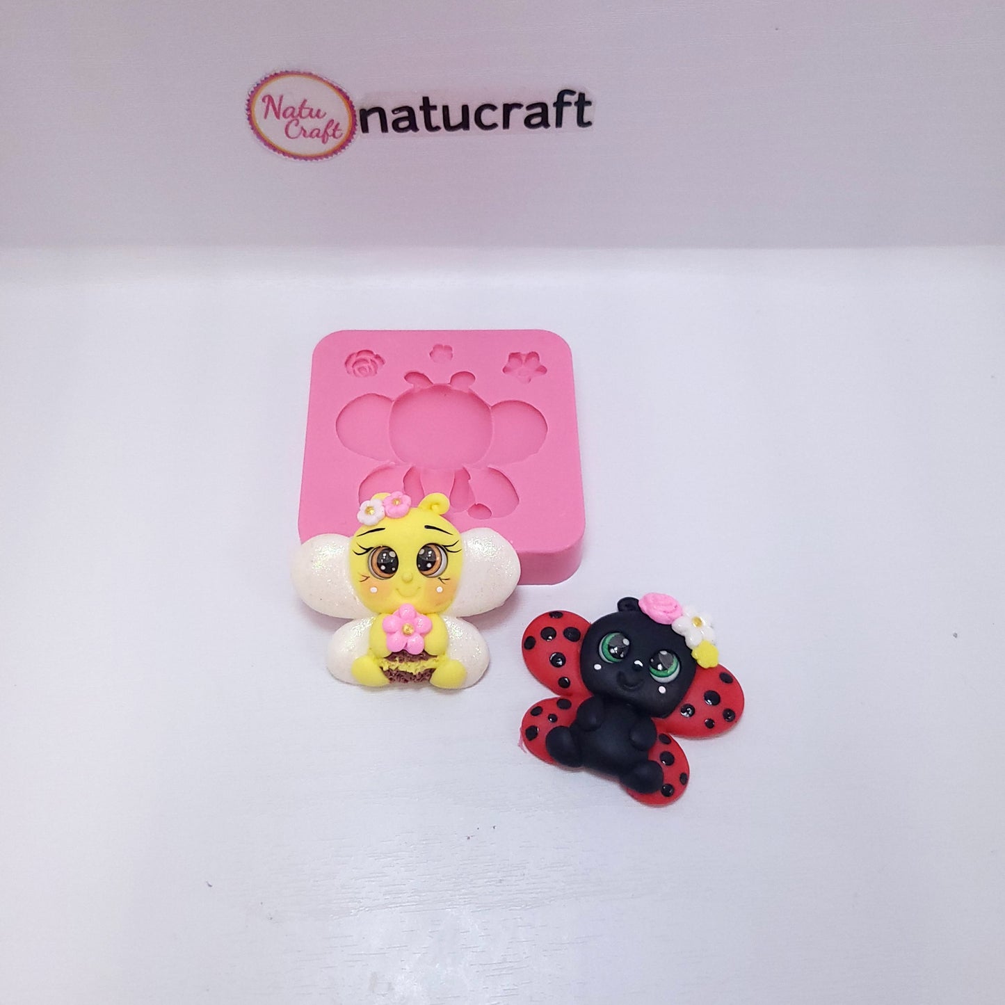 Cute Bee and Ladybug Silicone Mold for Easter Cake Resin Miniatures