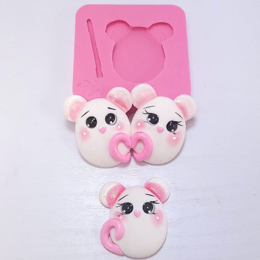 Little Mouse Easter Miniature Silicone Mold for Cake Decor Resin Clay