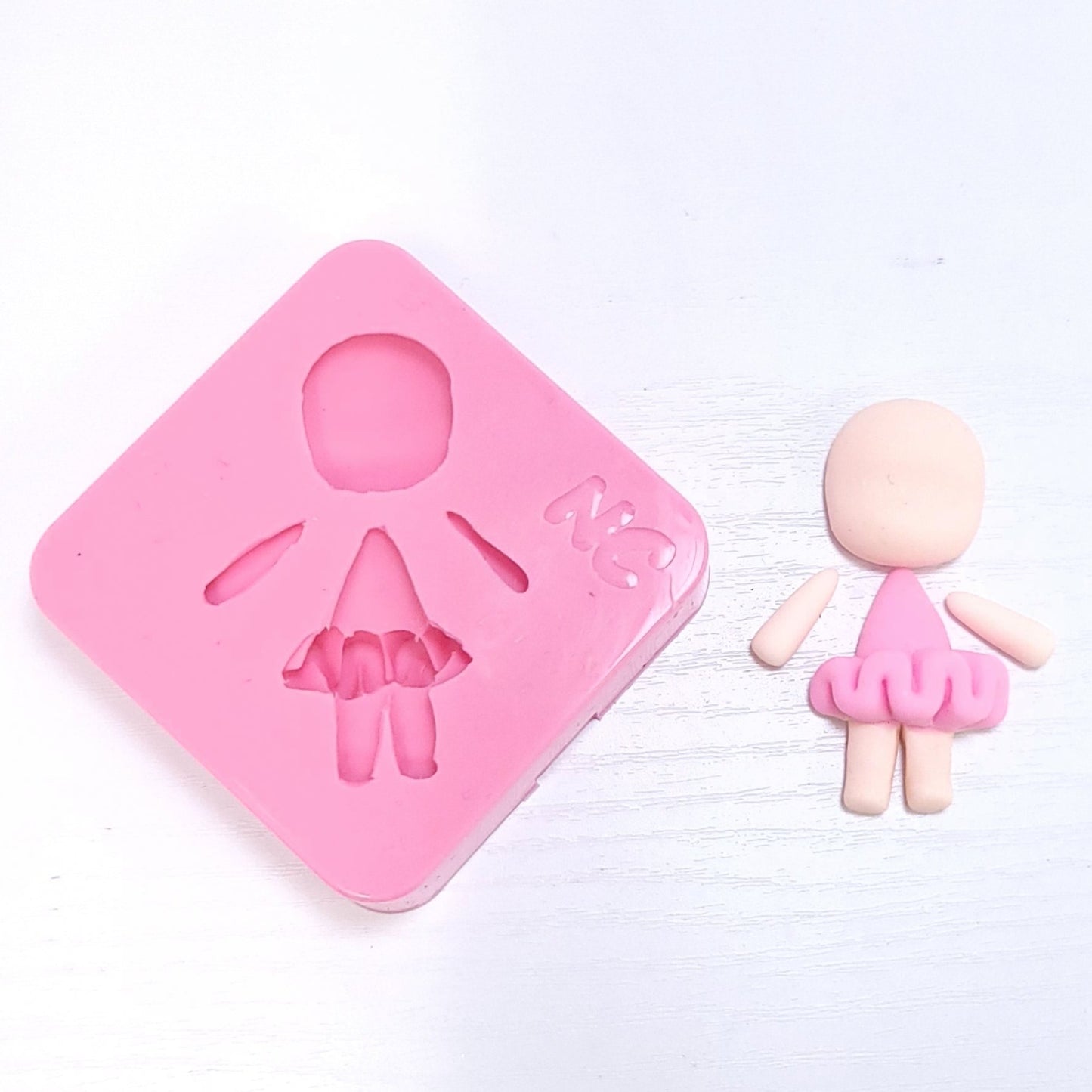 Ballerina Doll Dress Multi Project Silicone Mold for Cake Resin Clay Crafts