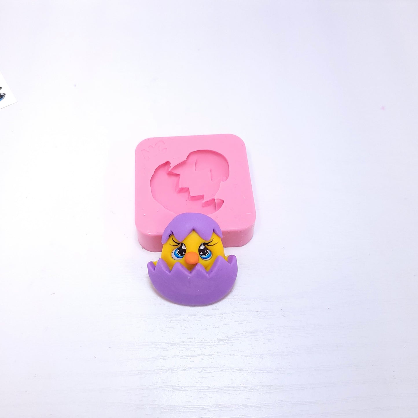 Cute Chick in Egg Silicone Mold for Cake Decorating Resin Clay Crafts MS839