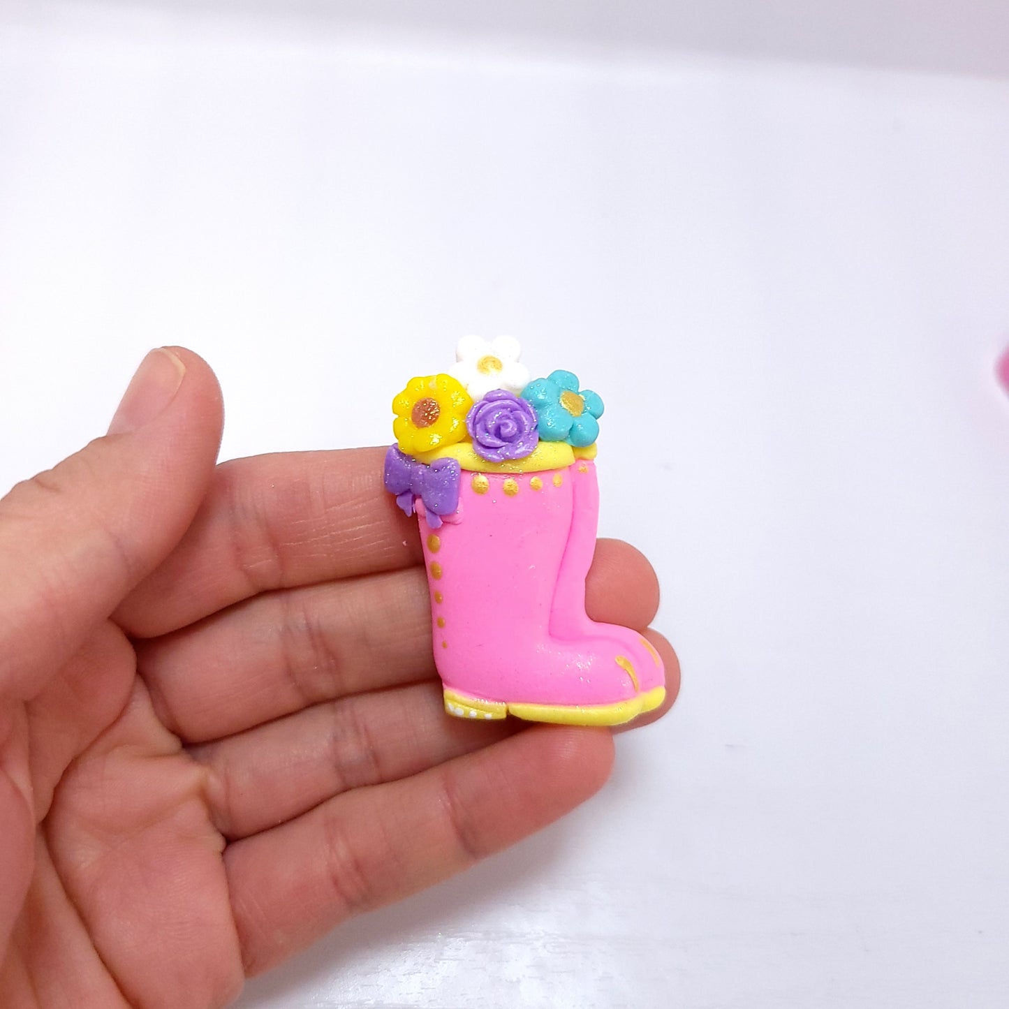 Spring Rain Boots Flowers Multi-Project Silicone Mold for Fondant Resin Clay Crafts