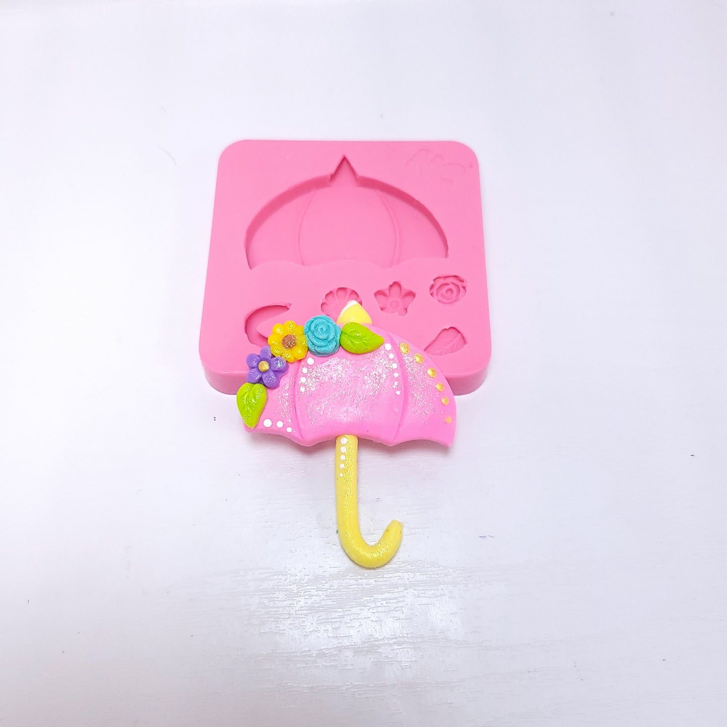Spring Umbrella Multi Project Silicone Mold for Cake Fondant Resin Clay Crafts