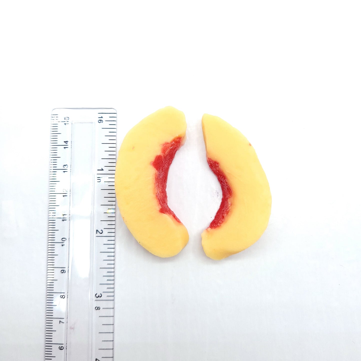 Peach slices 2 Cavities Silicone Mold Wax mold Resin mold Soap mold Realistic Flexible mold NC048