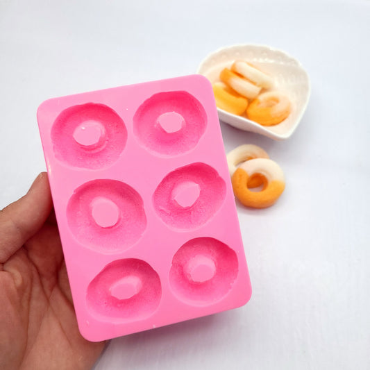 Peach rings 6 cavities Wax mold Resin mold Soap mold Realistic gummy peach rings realistic Flexible mold NC078