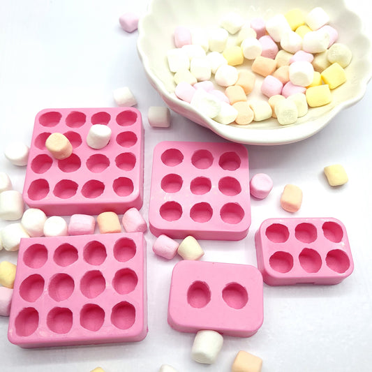 Mini Marshmallow Silicone Mold multi cavities Wax mold Resin mold Soap mold Realistic Marshmallow Flexible mold