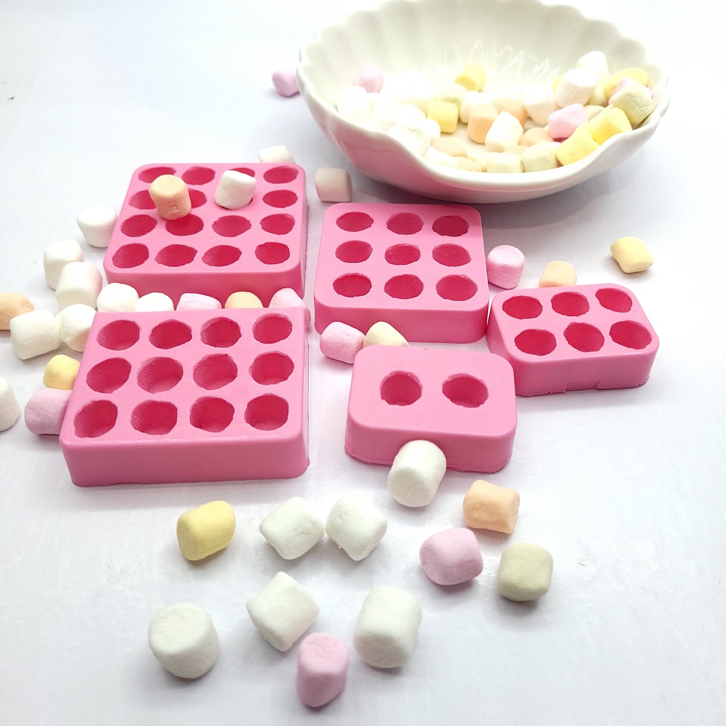 Mini Marshmallow Silicone Mold multi cavities Wax mold Resin mold Soap mold Realistic Marshmallow Flexible mold