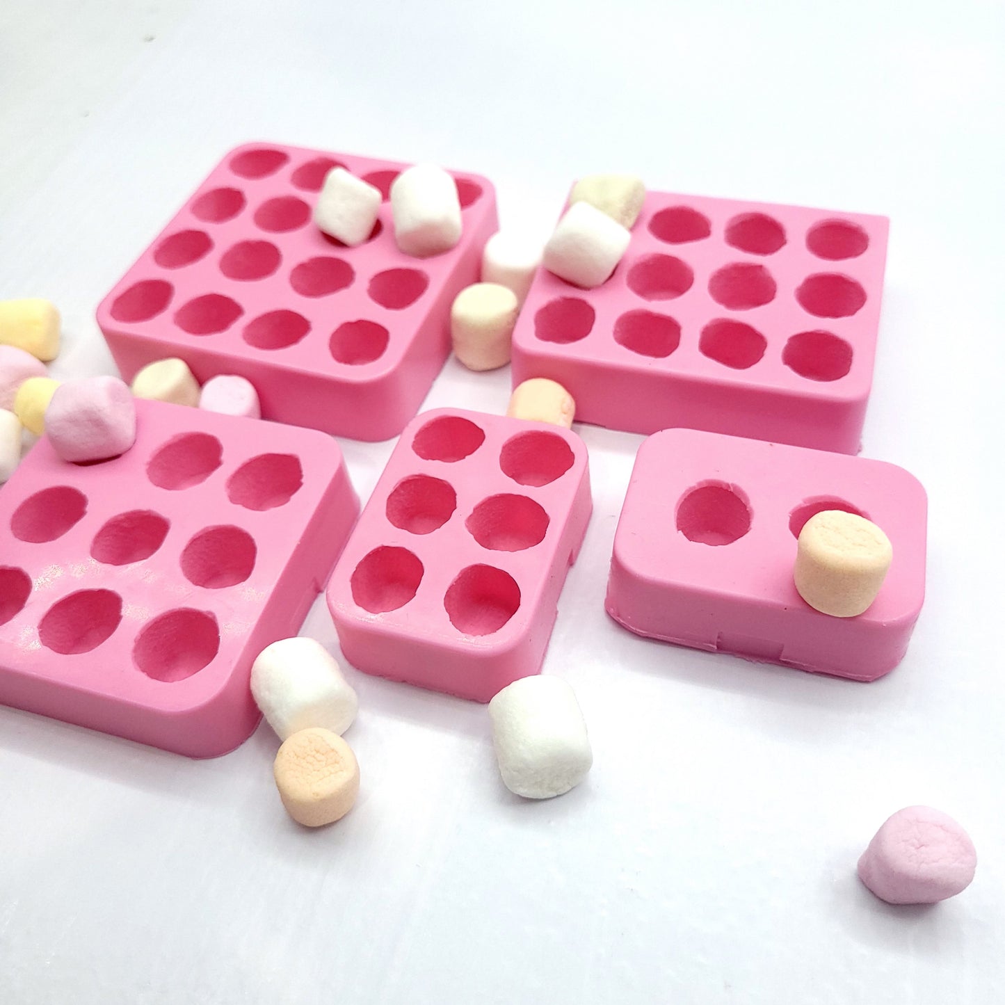 Mini Marshmallow Silicone Mold multi cavities Wax mold Resin mold Soap mold Realistic Marshmallow Flexible mold