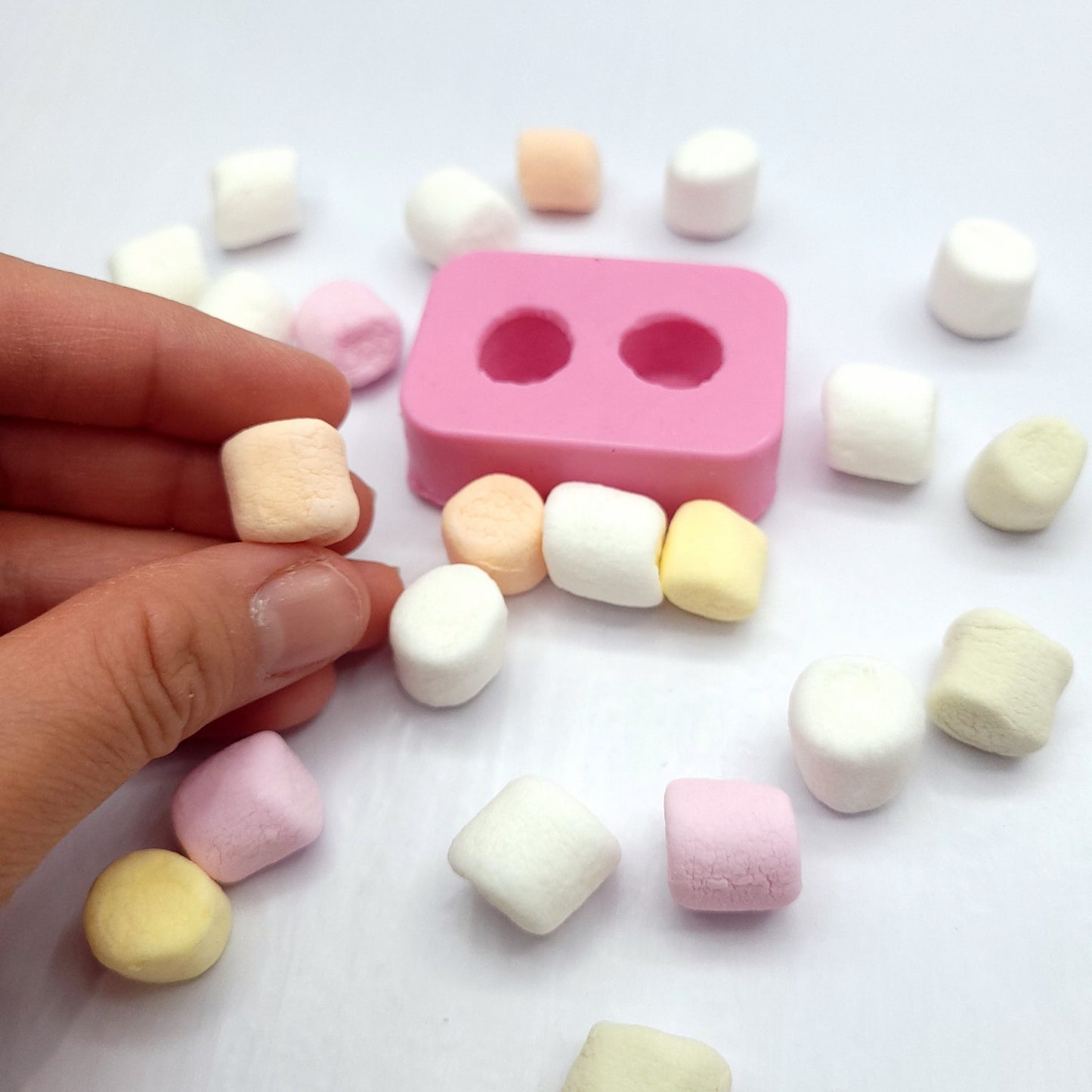 Mini Marshmallow Silicone Mold multi cavities Wax mold Resin mold Soap mold Realistic Marshmallow Flexible mold