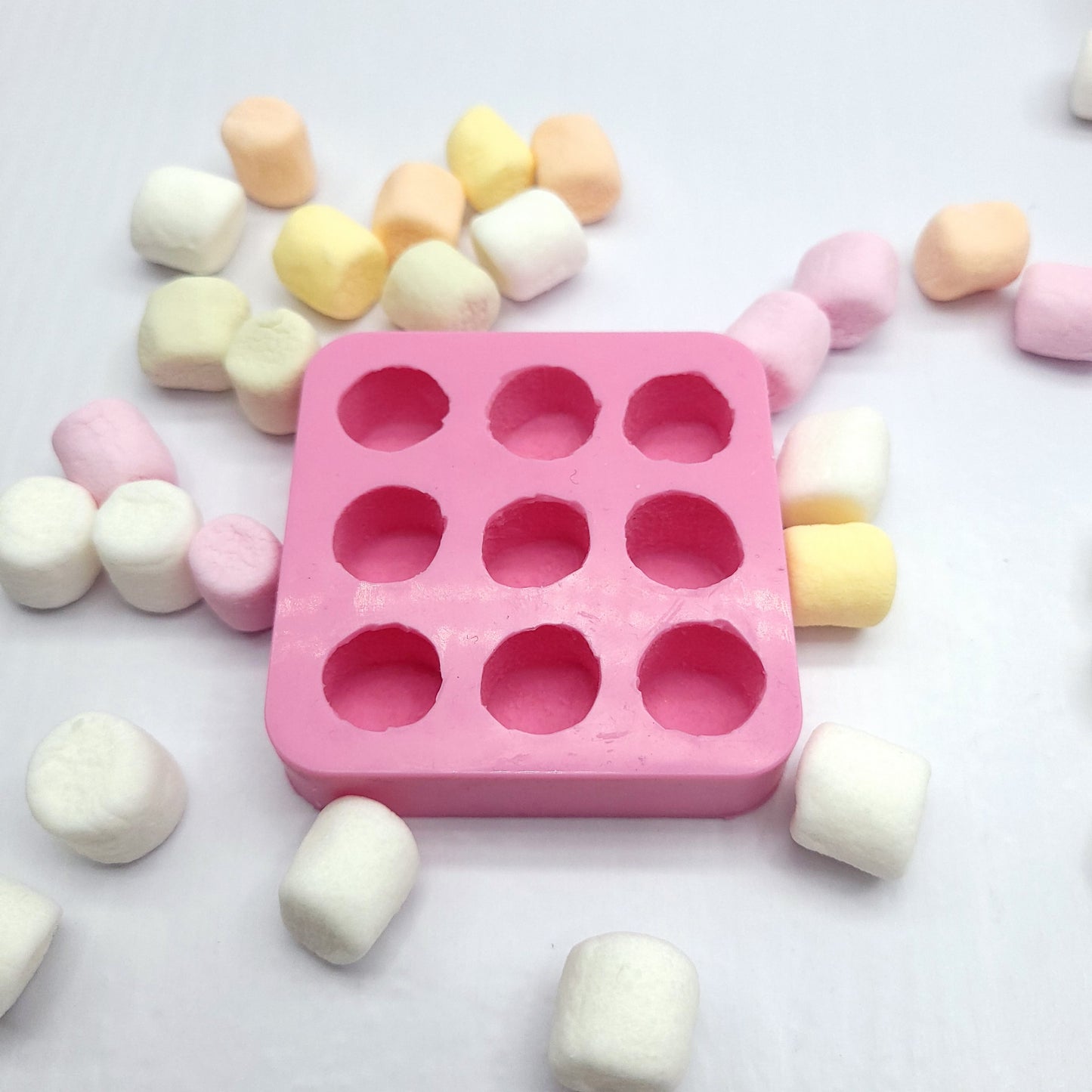 Mini Marshmallow Silicone Mold multi cavities Wax mold Resin mold Soap mold Realistic Marshmallow Flexible mold