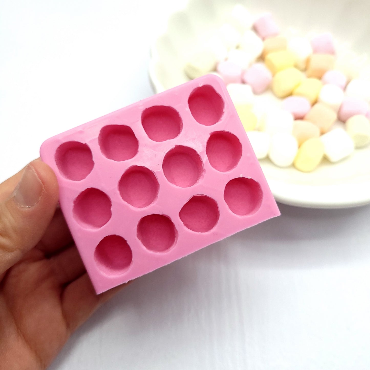 Mini Marshmallow Silicone Mold multi cavities Wax mold Resin mold Soap mold Realistic Marshmallow Flexible mold