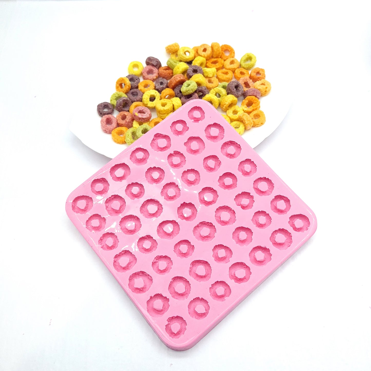 Fruit Loops Multi Cavities Loop cereal Flexible Silicone mold Soap molds Resin molds Wax melts molds