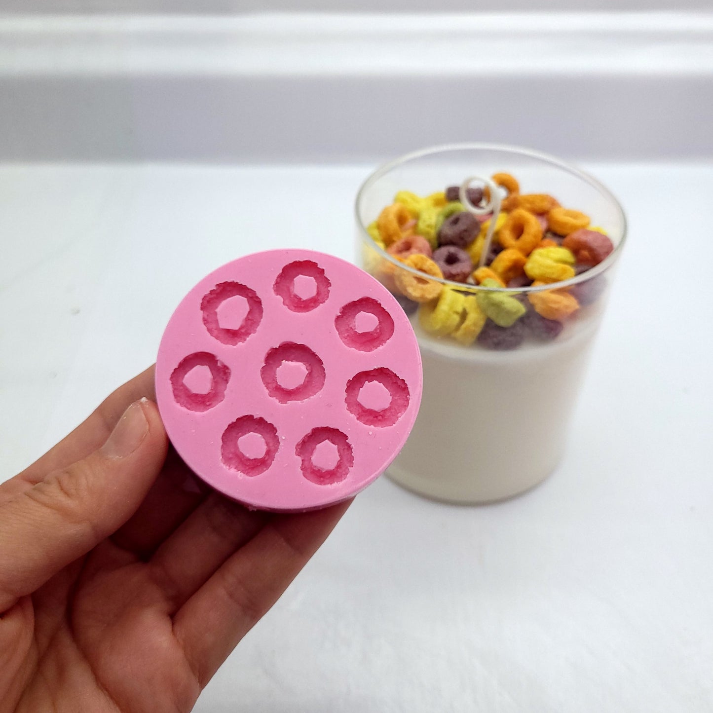 Fruit Loops Multi Cavities Loop cereal Flexible Silicone mold Soap molds Resin molds Wax melts molds